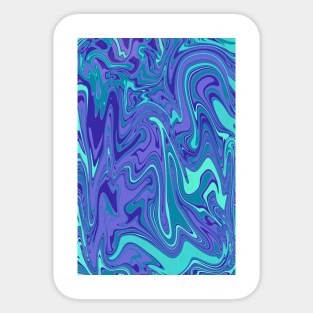 Ocean Sky Blue Swirl Sticker